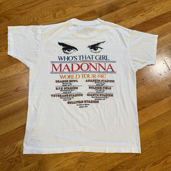 Vintage 1987 Madonna Who’s That Girl World Tour T-Shirt Single Stitch Medium - Picture 2 of 5